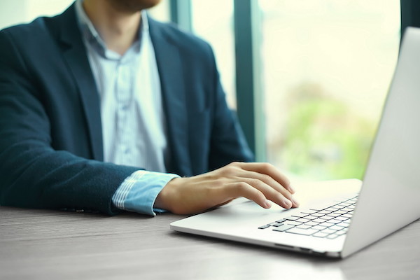 man with computer